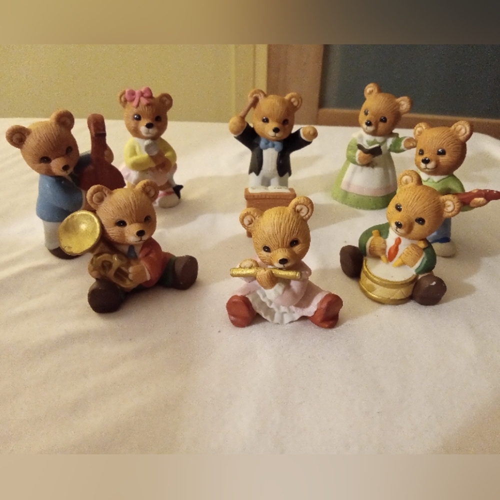 HOMCO vintage Porcelain Teddy Bear Orchestra Band collection